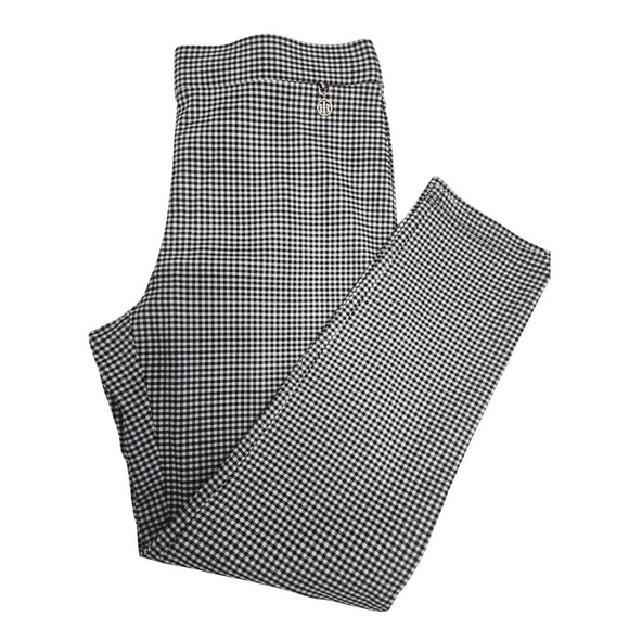 Tommy Hilfiger Pants - Tommy Hilfiger Women Black White Gingham Check Pull On Pants H21PN92G Stretch L